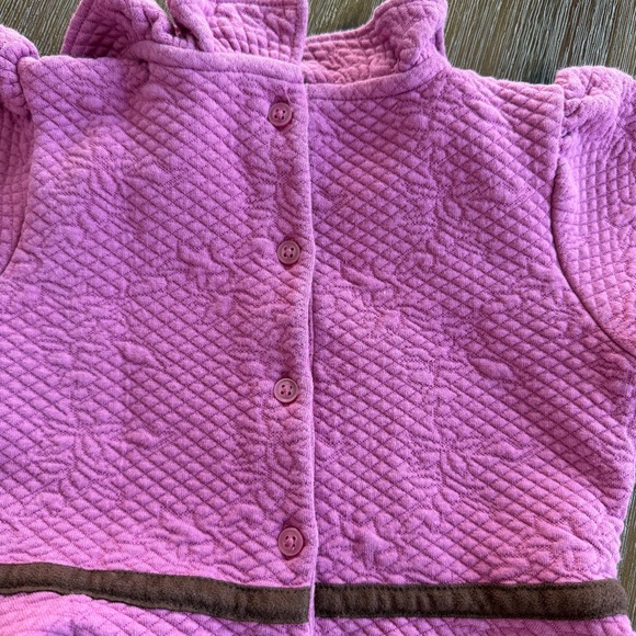 NWOT Janie and Jack Girls Quilted Ruffle Dress size 5 - Picture 6 of 6